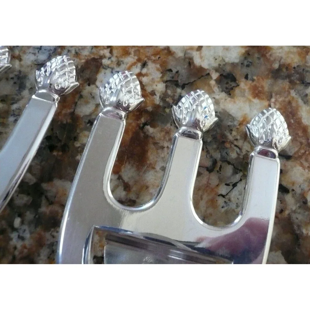 The Sheffield Silver Co 2 Trident Casserole Spoon Rests Artichoke Tips Italy